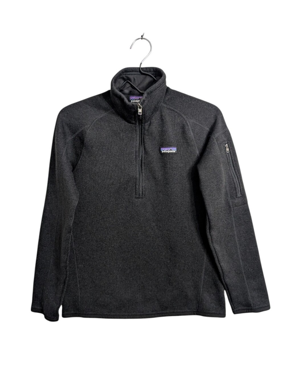 Patagonia Woman Black Fleece Better Sweater 1/4 Zip Sz S Mock Neck Outdoor Basic